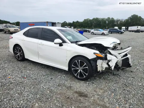 2020 Toyota Camry Se VIN 4T1G11AK4LU947407 фото 4