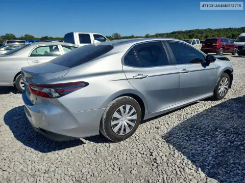2021 Toyota Camry Le VIN 4T1C31AK4MU551715 фото 3