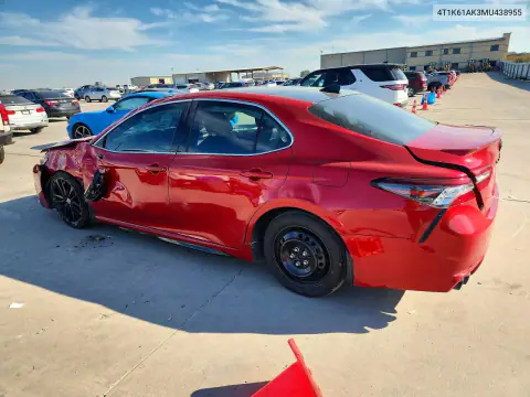 4T1K61AK3MU438955 — 2021 Toyota Camry, фото 2 с аукциона Copart, Передняя часть