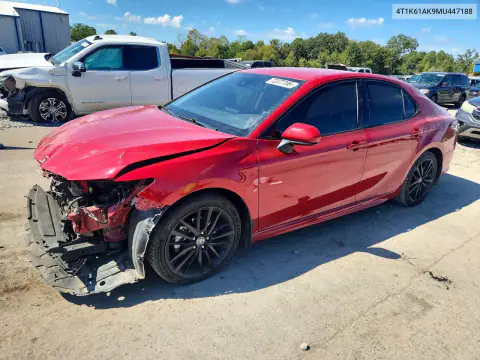 4T1K61AK9MU447188 — 2021 Toyota Camry, Передняя часть, фото до ремонта