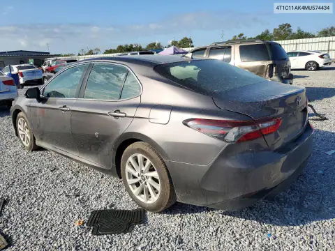 4T1C11AK4MU574434 — 2021 Toyota Camry, фото 2 с аукциона Copart, Сторона