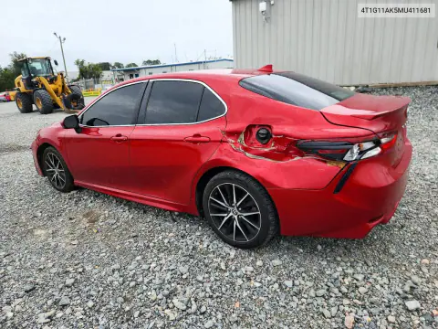 2021 Toyota Camry Se VIN 4T1G11AK5MU411681 фото 2