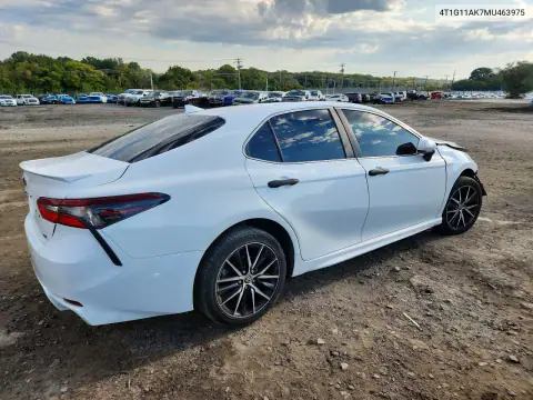 4T1G11AK7MU463975 — 2021 Toyota Camry, фото 3 с аукциона Copart, Передняя часть