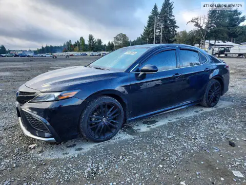 4T1K61AK2NU026379 — 2022 Toyota Camry, Задняя часть, фото до ремонта