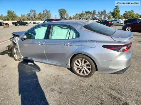 2022 Toyota Camry Le VIN 4T1C11AK6NU646980 фото 2