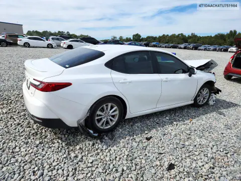 2026 Toyota Camry Le VIN 4T1DAACK4TU751984 фото 3