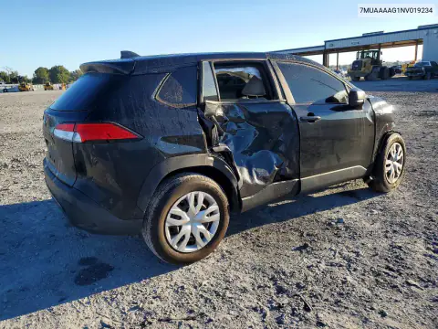 7MUAAAAG1NV019234 — 2022 Toyota Corolla Cross, фото 3 с аукциона Copart, Передняя часть