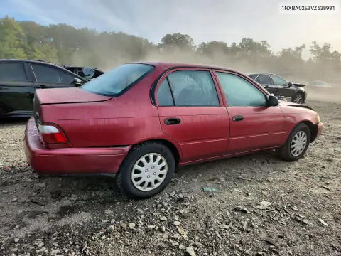 1997 Toyota Corolla Base VIN 1NXBA02E3VZ638981 фото 3