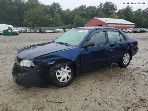 2T1BR12E42C540859 — 2002 Toyota Corolla, Передняя часть, фото до ремонта