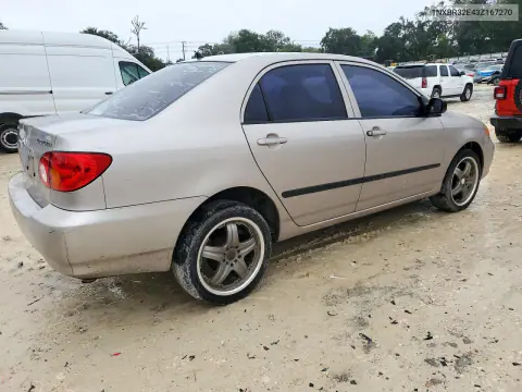 2003 Toyota Corolla Ce VIN 1NXBR32E43Z167270 фото 3