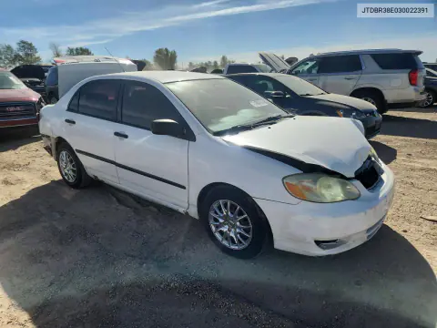 2003 Toyota Corolla Le VIN JTDBR38E030022391 фото 4