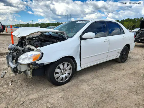 JTDBR32E730026673 — 2003 Toyota Corolla, Передняя часть, фото до ремонта