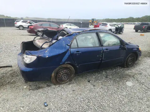 2003 Toyota Corolla Le VIN 1NXBR32E83Z148804 фото 3