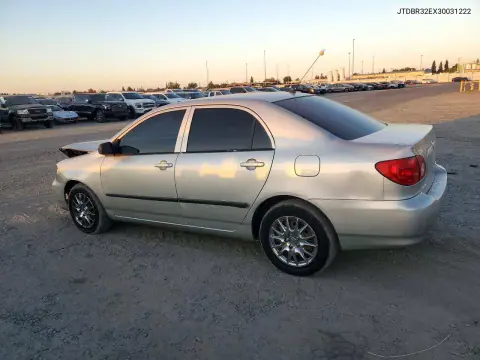 2003 Toyota Corolla Ce VIN JTDBR32EX30031222 фото 2