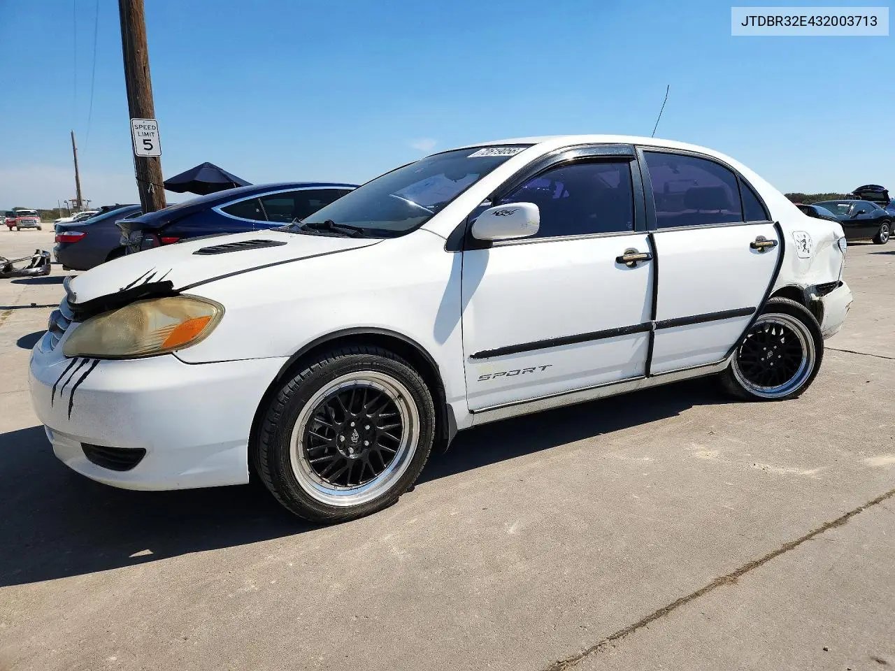 2003 Toyota Corolla Le VIN JTDBR32E432003713 фото 1