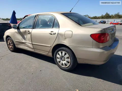 2004 Toyota Corolla Le VIN 1NXBR32E74Z247759 фото 2