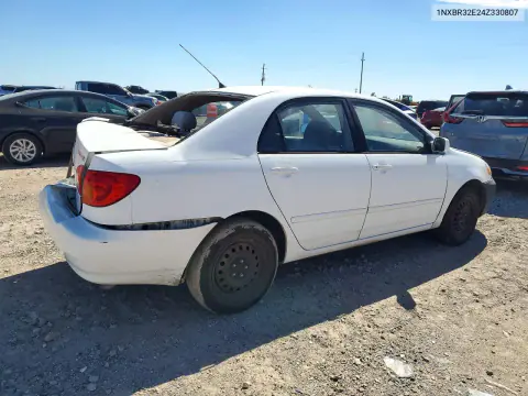 2004 Toyota Corolla Le VIN 1NXBR32E24Z330807 фото 3