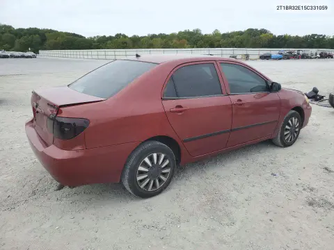 2005 Toyota Corolla Ce VIN 2T1BR32E15C331059 фото 3