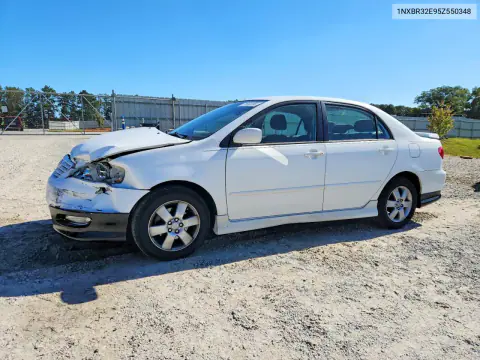 1NXBR32E95Z550348 — 2005 Toyota Corolla, Передняя часть, фото до ремонта