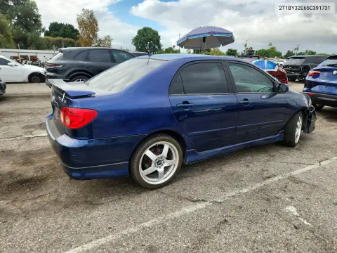 2005 Toyota Corolla Xrs VIN 2T1BY32E65C391731 фото 3