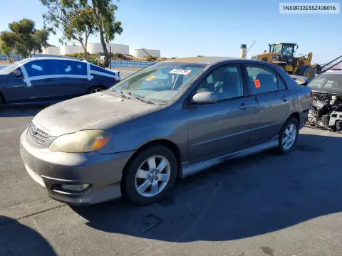1NXBR32E55Z438016 — 2005 Toyota Corolla, Задняя часть, фото до ремонта
