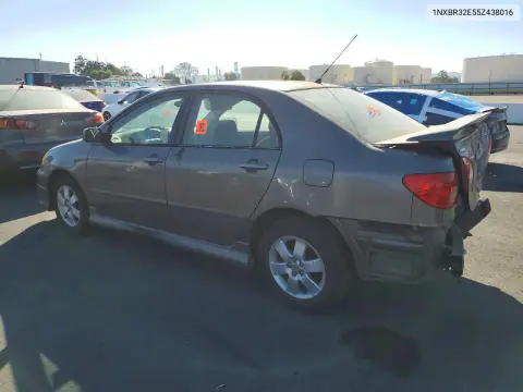 2005 Toyota Corolla S VIN 1NXBR32E55Z438016 фото 2