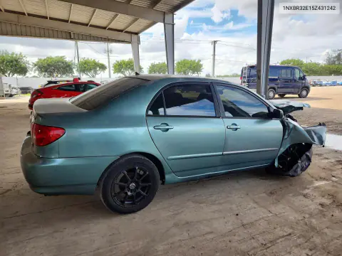 2005 Toyota Corolla Le VIN 1NXBR32E15Z431242 фото 3