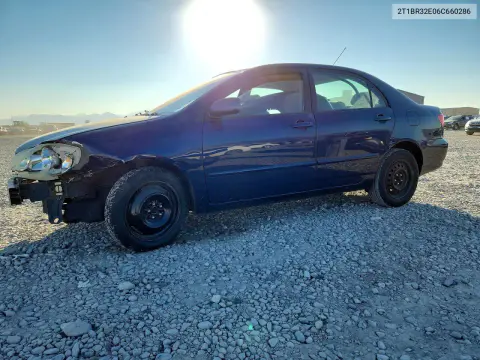 2T1BR32E06C660286 — 2006 Toyota Corolla, Передняя часть, фото до ремонта