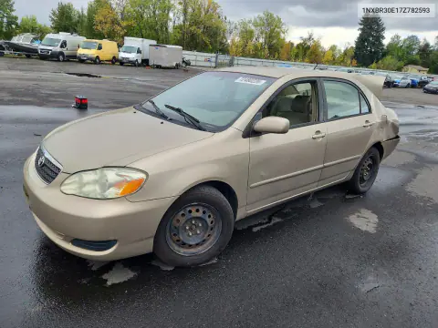 1NXBR30E17Z782593 — 2007 Toyota Corolla, Задняя часть, фото до ремонта