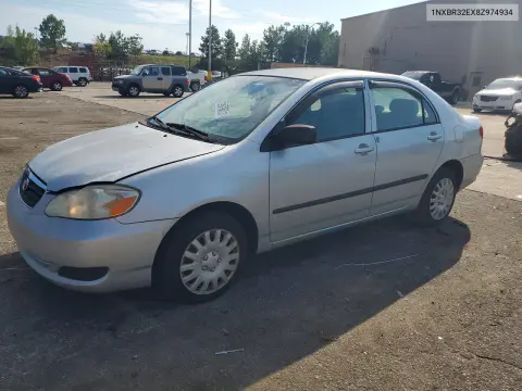 1NXBR32EX8Z974934 — 2008 Toyota Corolla, Естественный износ, фото до ремонта
