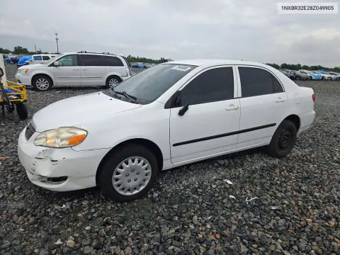 1NXBR32E28Z049905 — 2008 Toyota Corolla, Передняя часть, фото до ремонта