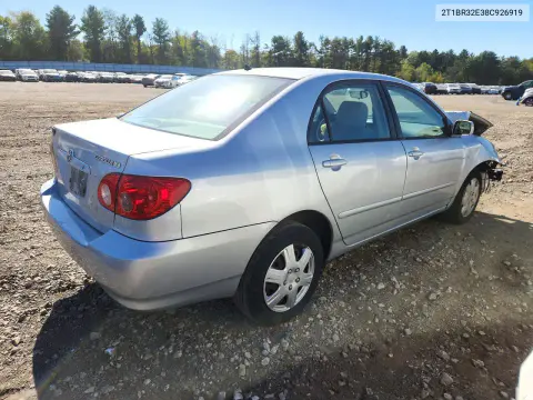 2008 Toyota Corolla Le VIN 2T1BR32E38C926919 фото 3
