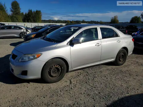 1NXBU40E19Z100707 — 2009 Toyota Corolla, Задняя часть, фото до ремонта
