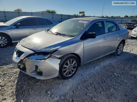 1NXBU40E79Z117494 — 2009 Toyota Corolla, Передняя часть, фото до ремонта