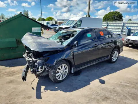 2T1BU4EE4AC432087 — 2010 Toyota Corolla, Передняя часть, фото до ремонта