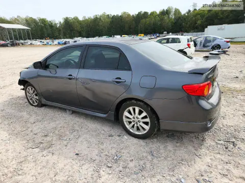 2010 Toyota Corolla S VIN 2T1BU4EE9AC368760 фото 2