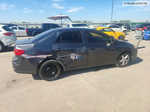 2010 Toyota Corolla Le VIN 2T1BU4EE7AC531700 фото 3