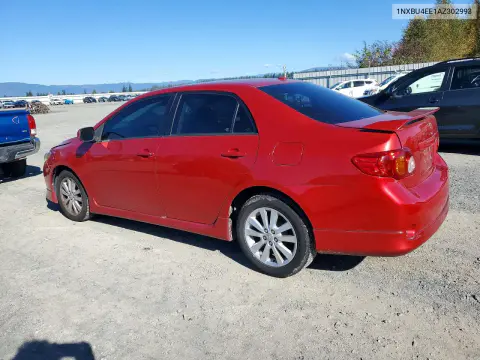 2010 Toyota Corolla S VIN 1NXBU4EE1AZ302993 фото 2