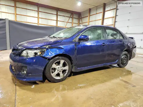 5YFBU4EE5CP008095 — 2012 Toyota Corolla, Передняя часть, фото до ремонта