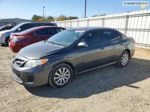 2T1BU4EE7CC812172 — 2012 Toyota Corolla, Передняя часть, фото до ремонта