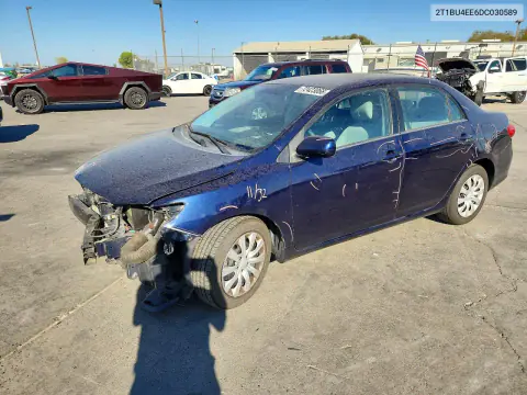 2T1BU4EE6DC030589 — 2013 Toyota Corolla, Передняя часть, фото до ремонта