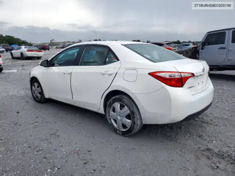2014 Toyota Corolla Le VIN 2T1BURHE8EC035190 фото 2