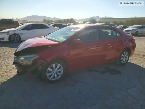 2T1BURHE2EC224062 — 2014 Toyota Corolla, Передняя часть, фото до ремонта