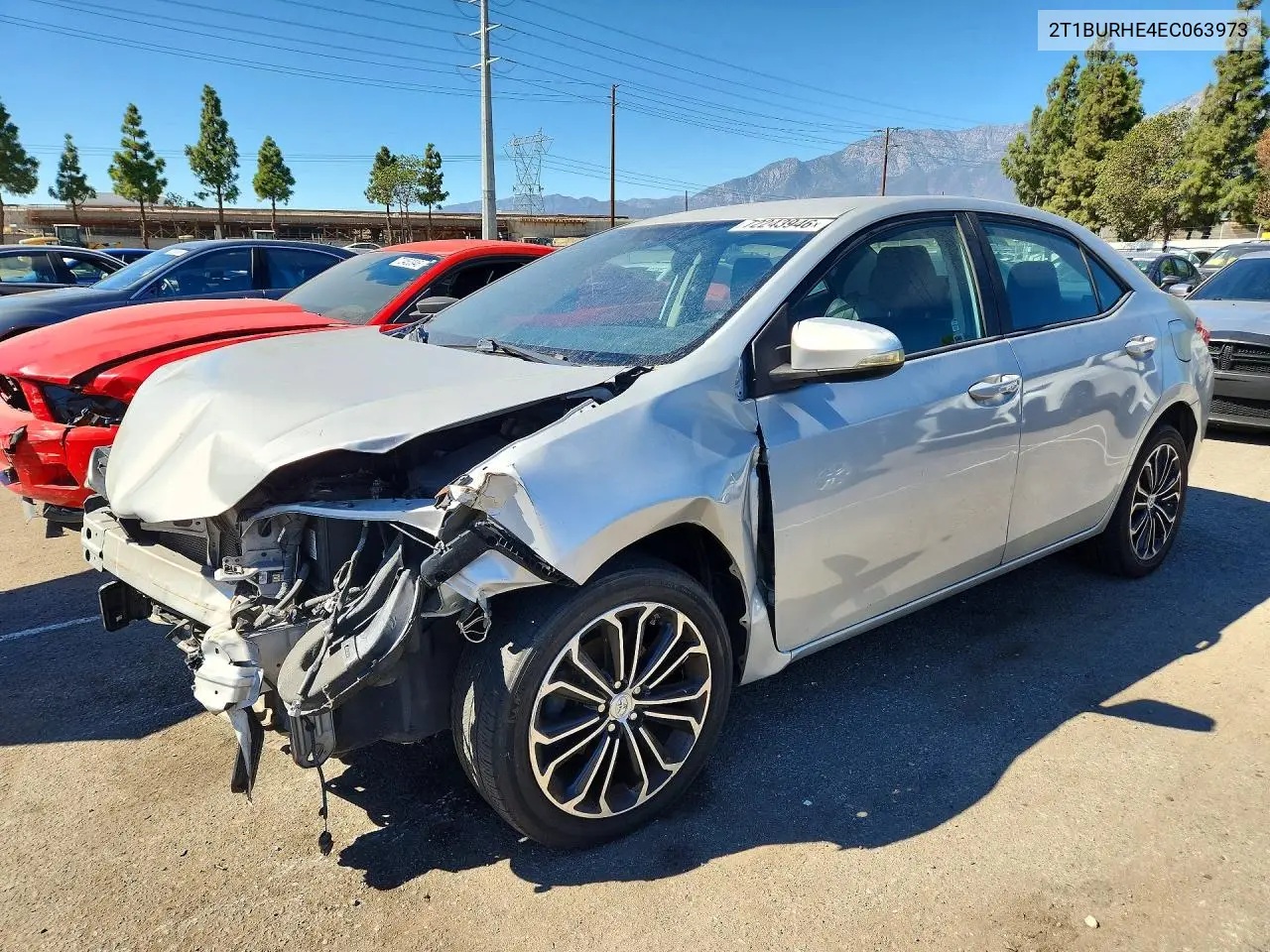2014 Toyota Corolla S Plus VIN 2T1BURHE4EC063973 фото 1