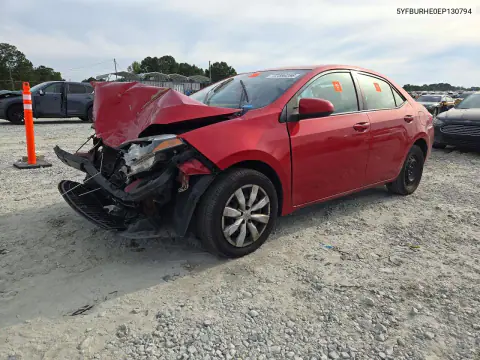 5YFBURHE0EP130794 — 2014 Toyota Corolla, Передняя часть, фото до ремонта