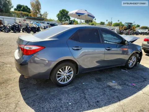 5YFBURHE8EP159881 — 2014 Toyota Corolla, фото 3 с аукциона Copart, Передняя часть