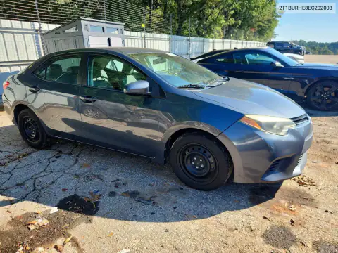 2T1BURHE8EC202003 — 2014 Toyota Corolla, фото 4 с аукциона Copart 20.10.2026, Естественный износ