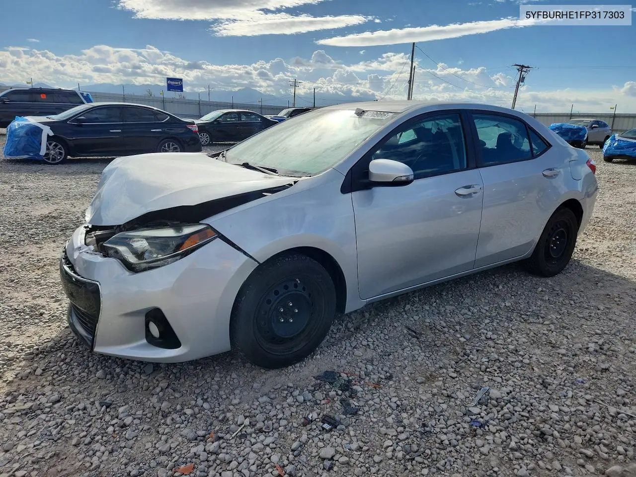 5YFBURHE1FP317303 Toyota Corolla 2015 — повреждение Передняя часть, фото до ремонта
