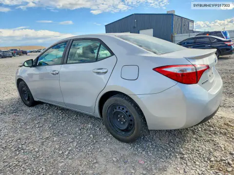 5YFBURHE1FP317303 — 2015 Toyota Corolla, фото 2 с аукциона Copart, Передняя часть