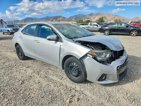 5YFBURHE1FP317303 — 2015 Toyota Corolla, фото 4 с аукциона Copart, Передняя часть